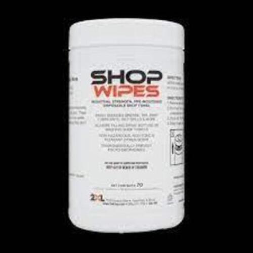 DESCRIPTION: (5) CANISTERS OF TOUGH WIPES FOR TOUGH CLEANING BRAND/MODEL: SHOP WIPES #897979001660 RETAIL$: $100.00 TOTAL SIZE: 9.5X12 QTY: 5