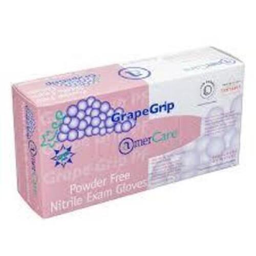 DESCRIPTION: (10) BOXES OF (100) POWDER FREE NITRILE EXAM GLOVES BRAND/MODEL: GRAPE GRIP INFORMATION: 100 GLOVES PER BOX SIZE: LARGE RETAIL$: $12.50 E