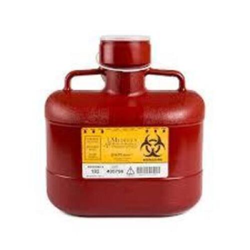 DESCRIPTION: (1) CASE OF APPROX (6) NO STACKABLE SHARPS CONTAINER BRAND/MODEL: MEDEGEN INFORMATION: RED SIZE: 6.2 QT RETAIL$: $135.00 EA QTY: 1