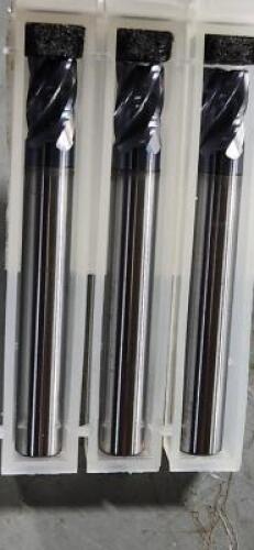 DESCRIPTION: (6) SOLID CARBIDE SQ EN DMILL BRAND/MODEL: MITGI S20-003-ALTIN SIZE: .250" DIA QTY: 6