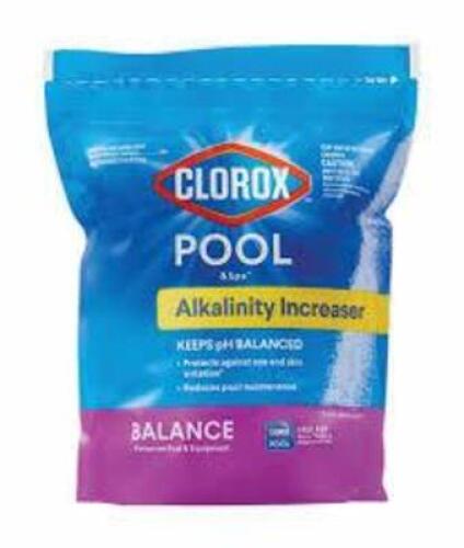 DESCRIPTION: (4) ALKALINITY INCREASER BRAND/MODEL: CLOROX POOL AND SPA SIZE: 5 LB RETAIL$: $10.94 EA QTY: 4