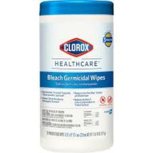 DESCRIPTION: (1) CASE OF (6) BLEACH GERMICIDAL WIPES BRAND/MODEL: CLOROX HEALTHCARE SIZE: 70 WIPES PER CONTAINER RETAIL$: $85.47 EA QTY: 1