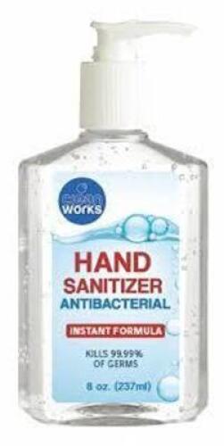 DESCRIPTION: (4) HAND SANITIZER BRAND/MODEL: CLEAN WORKS SIZE: 8 OZ RETAIL$: $4.15 EA QTY: 4