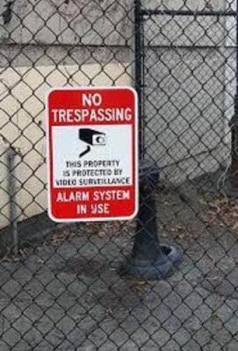 DESCRIPTION: (1) NO TRESPASSING SIGN INFORMATION: ALUMINUM REFLECTIVE RETAIL$: $45.87 EA QTY: 1