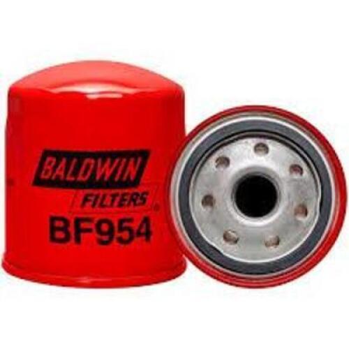 DESCRIPTION: (6) FUEL FILTER BRAND/MODEL: BALDWIN #BF954 SIZE: SPIN-ON LENGTH 3 7/16 IN OUTSIDE DIA.3 1/16 IN WIDTH 3 1/16 IN MICRON RATING 15 MICRON