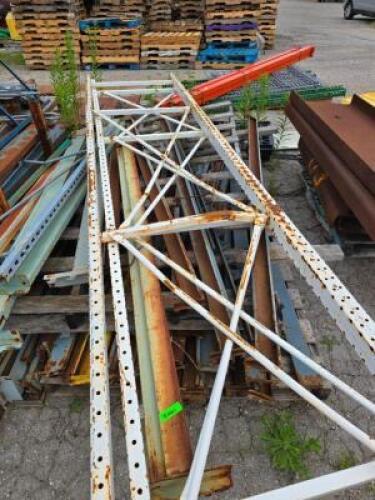 DESCRIPTION: (1) RACK OF MISC PALLET RACKING INFORMATION: SEE INSPECTION SIZE: VARIOUS SIZES & STYLES QTY: 1