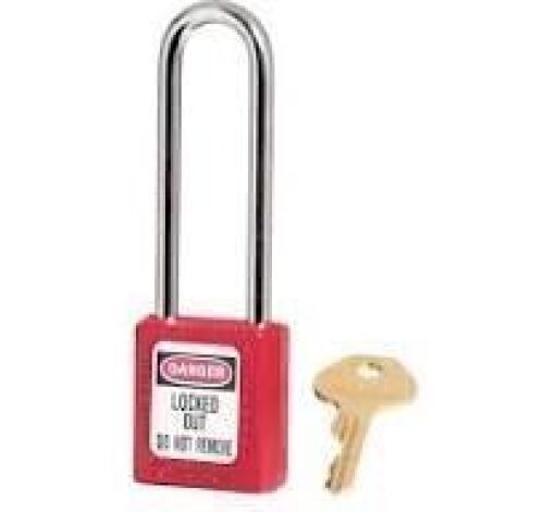 DESCRIPTION: (6) LOCKOUT PADLOCK BRAND/MODEL: MASTER 410MKW417REDLZ2 SIZE: 1-1/2" SHACKLE RETAIL$: $86.88 QTY: 6