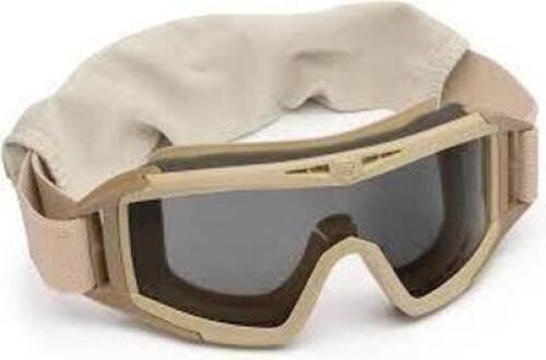 DESCRIPTION: (3) MILITARY GOGGLES KIT BRAND/MODEL: REVISION MILITARY #38RL94 INFORMATION: TAN SIZE: INDIRECT, TAN, TRADITIONAL GOGGLES FRAME, POLYCARB