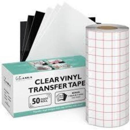 DESCRIPTION: (6) ROLLS OF CLEAR VINYL TRANSFER TAPE BRAND/MODEL: KASSA INFORMATION: CLEAR SIZE: 50' RETAIL$: $8.49 EA QTY: 6