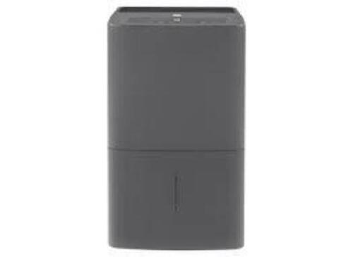 DESCRIPTION: (1) DEHUMIDIFIER FOR WET ROOMS BRAND/MODEL: GE #APEL50LZ_EAXB INFORMATION: GREY RETAIL$: $279.00 SIZE: 50 PT QTY: 1