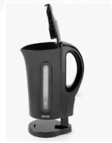 DESCRIPTION: (1) ONE TOUCH ELECTRIC KETTLE BRAND/MODEL: AROMA INFORMATION: BLACK SIZE: 7 CUPS RETAIL$: $24.02 EA QTY: 1