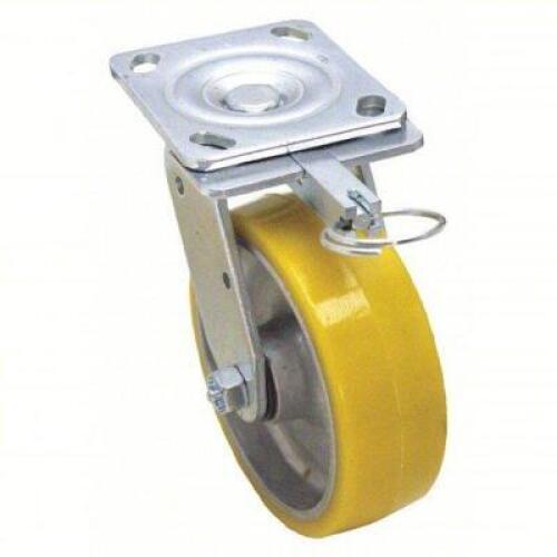 DESCRIPTION: (4) SWIVEL CASTERS BRAND/MODEL: PRODUCT NUMBER #489A23 INFORMATION: 1250 LB, 9 1/2 IN MOUNTING HT, YELLOW SIZE: 8" WHEEL DIAMETER RETAIL$