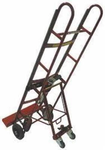 DESCRIPTION: (1) ERGONOMIC TILT-BACK STEEL APPLIANCE HAND TRUCK BRAND/MODEL: DAYTON #4XKJ2 INFORMATION: 1200 LB CAP RETAIL$: $484.00 SIZE: 61X24X15.5