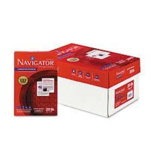 DESCRIPTION: (1) BOX OF (5) REEMS PRINTER PAPERBRAND/MODEL: NAVIGATORSIZE: 20 LB 8.5X11RETAIL$: $120.00 EAQTY: 1