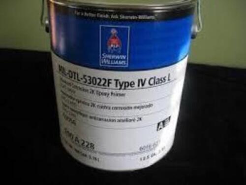 DESCRIPTION: (4) ENHANCED CORROSION 2K EPOXY PRIMER BRAND/MODEL: SHERWIN WILLIAMS #MIL-DTL-53022F INFORMATION: SEAFOAM GREEN SIZE: 1 GALLON RETAIL$: $