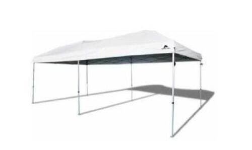 DESCRIPTION: (1) STRAIGHT LEG EASY POP UP CANOPY BRAND/MODEL: OZARK TRAIL INFORMATION: WHITE SIZE: 20' X 10' RETAIL$: $199.97 QTY: 1