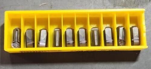 DESCRIPTION: (10) CARBIDE GROOVING INSERTS BRAND/MODEL: KENNAMETAL ER250I06P00GUP RETAIL$: $252.80 QTY: 10