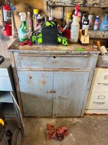 STORAGE CABINET WITH CONTENTS