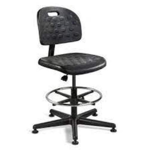 DESCRIPTION: (1) POLYURETHANE OFFICE STOOL BRAND/MODEL: BEVCO #V7507 INFORMATION: BLACK RETAIL$: $291.95 SIZE: SEAT 18X17X1-1/2 BACK 17X12X1-1/2 QTY: