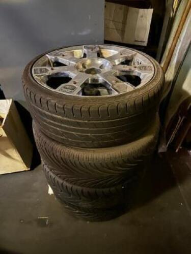 (4) - TIRES WITH D VINCI RIMS
