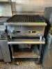 2' COUNTER TOP STOVE WITH ROLLING STAINLESS BASE TABLE
