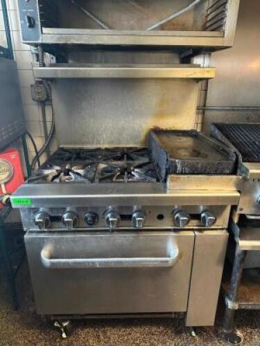 6 BURNER STOVE TOP AND OVEN