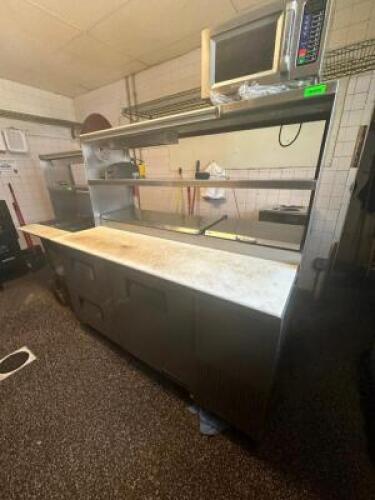 67" TWO DRAWER / ONE DOOR COOLER WITH PREP TOP AND STAINLESS SHELVING