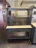 64" THREE WELL BUFFET TABLE WITH STAINLESS SHELVING AND MOUNTED WARMER - 2