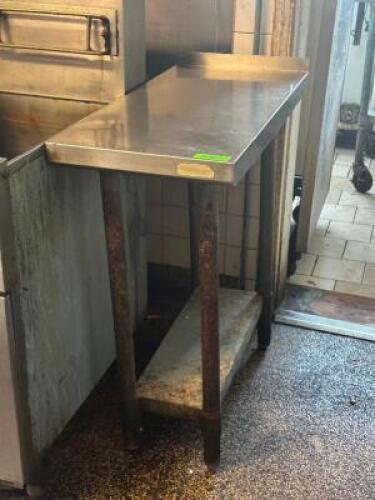 30" STAINLESS PREP END TABLE