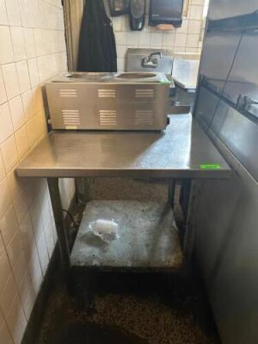 30" STAINLESS PREP END TABLE
