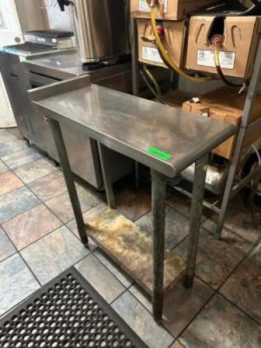 30" STAINLESS PREP END TABLE