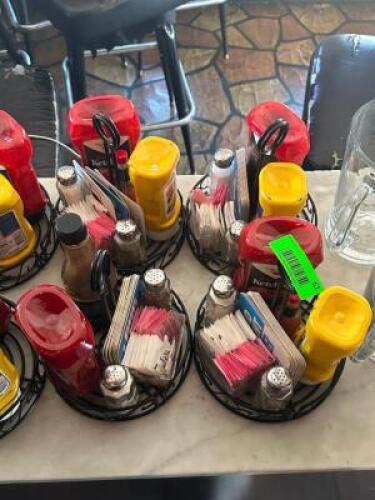 (4) - CONDIMENT AND MENU TABLE ORGANIZERS
