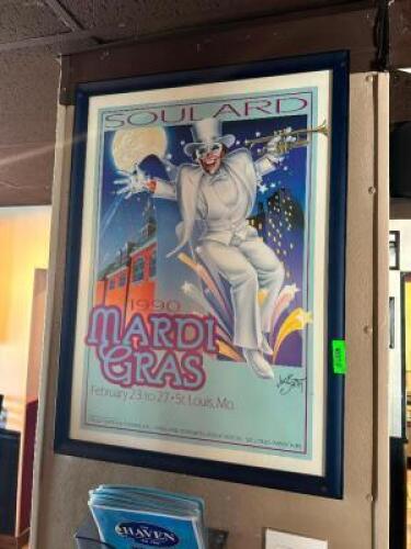 1990 MARDI GRAS FRAMED PRINT