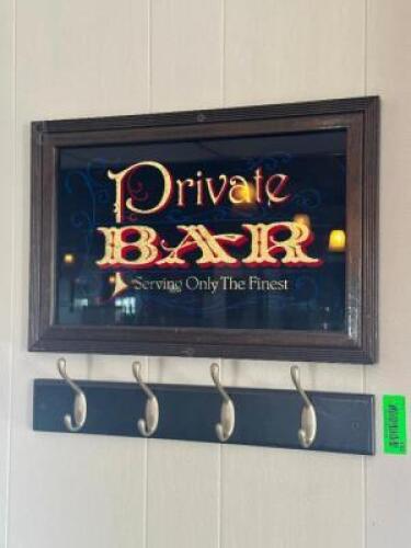 PRIVATE BAR DECORATIONS AND COAT RACK