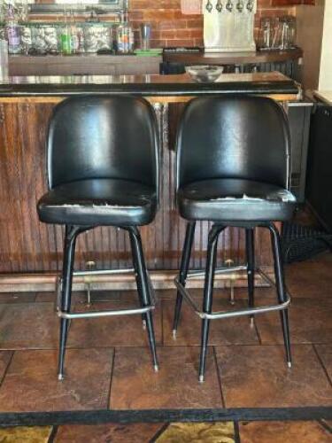 (2) - PADDED HIGH TOP BAR STOOLS