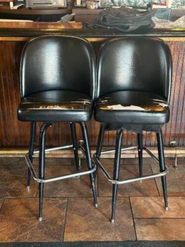 (2) - PADDED HIGH TOP BAR STOOLS