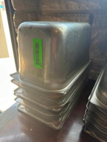 (6) - 1/3 SIZE STAINLESS INSERT