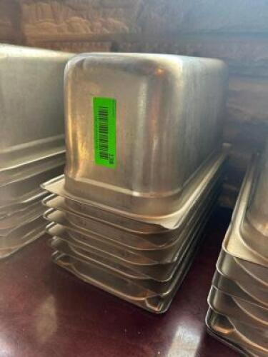 (6) - 1/3 SIZE STAINLESS INSERT