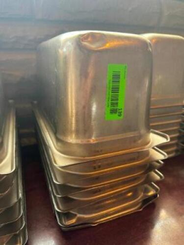 (6) - 1/3 SIZE STAINLESS INSERT