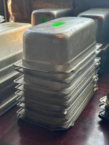 (8) - 1/3 SIZE STAINLESS INSERT
