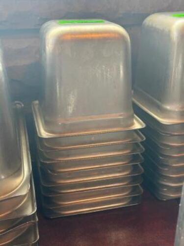 (8) - 1/6 SIZE STAINLESS INSERT