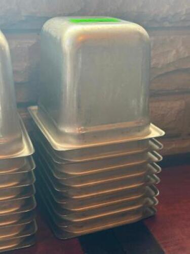 (8) - 1/6 SIZE STAINLESS INSERT
