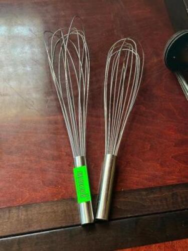 (2) - STAINLESS WHISKS