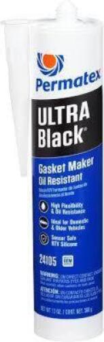 DESCRIPTION: (6) ULTRA BLACK MAXIMUM OIL RESISTANCE RTV SILICONE GASKET MAKER BRAND/MODEL: PERMATEX #24105 RETAIL$: $36.35 EA SIZE: 13 OZ QTY: 6