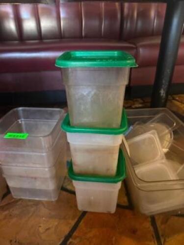 (3) - INGREDIENT CONTAINERS WITH LIDS