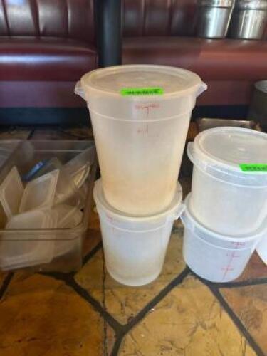 (2) - 8 QT. CONTAINERS WITH LIDS