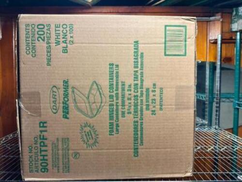 CASE OF FOAM LID CONTAINERS