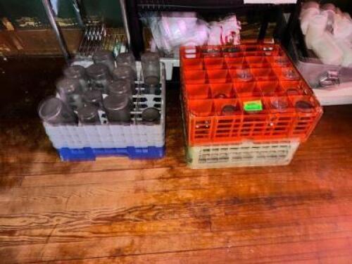 (2) - ORGANIZERS WITH BEVERAGE GLASSES