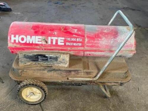 HOMELITE 110,000 BTU KEROSENE FORCED AIR HEATER