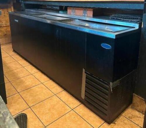 95" THREE DOOR BACK BAR COOLER